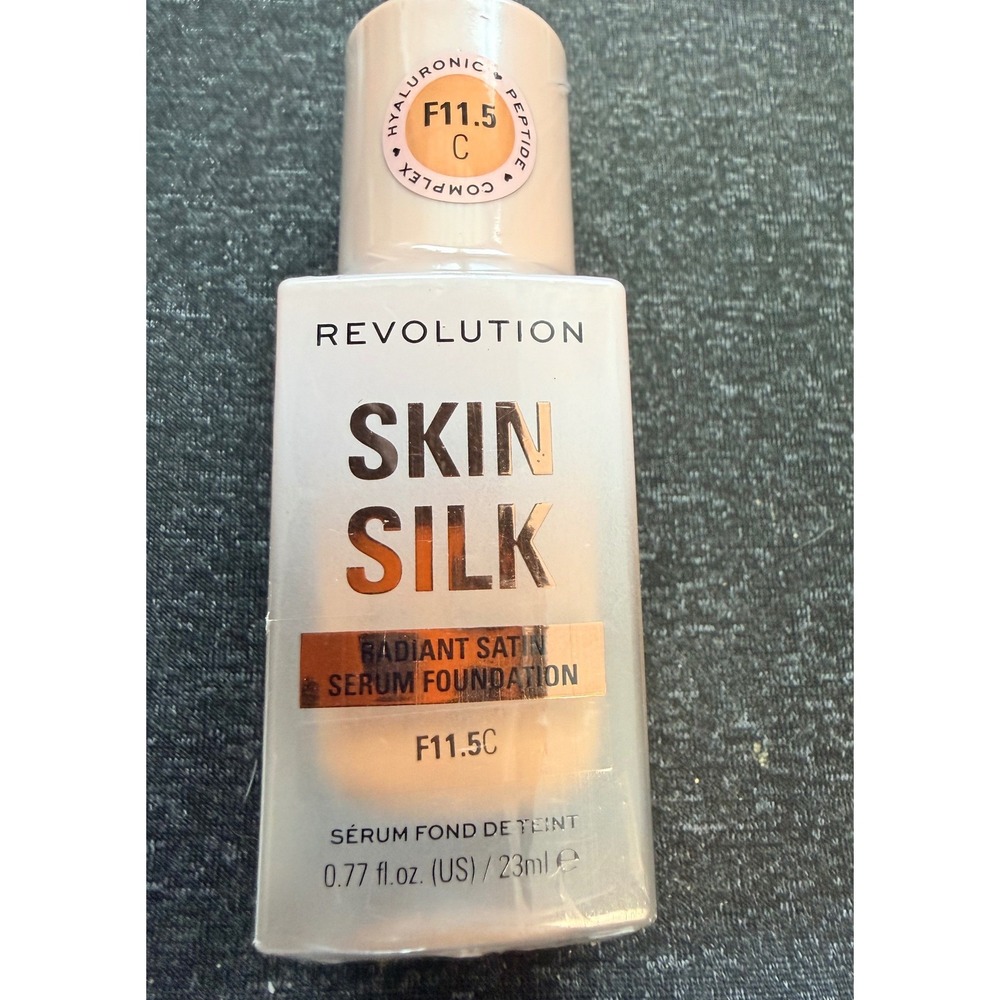 Revolution Skin Silk Radiant Satin Serum Foundation F11.5C Hyaluronic Peptide